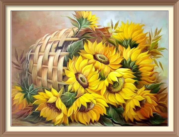 Sunflowers - Diamond Paintings - Diamond Art - Paint With Diamonds - Legendary DIY - Best price - Premium - Free Shipping - Arts and Crafts