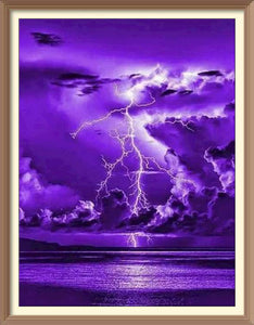 Purple Thunder Bolt - Diamond Paintings - Diamond Art - Paint With Diamonds - Legendary DIY  | Free shipping | 50% Off