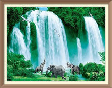 Waterfall in Primary Forest 7 - Diamond Paintings - Diamond Art - Paint With Diamonds - Legendary DIY  | Free shipping | 50% Off