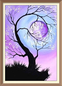 Purple Moon - Diamond Paintings - Diamond Art - Paint With Diamonds - Legendary DIY - Best price - Premium - Free Shipping - Arts and Crafts