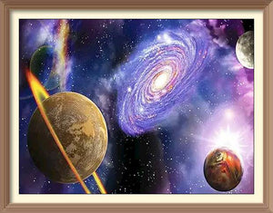 Saturn and Glowing Blackhole - Diamond Paintings - Diamond Art - Paint With Diamonds - Legendary DIY - Best price - Premium - Free Shipping - Arts and Crafts