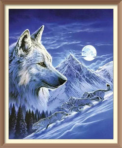Snow Mountain Wolf - Diamond Paintings - Diamond Art - Paint With Diamonds - Legendary DIY - Best price - Premium - Free Shipping - Arts and Crafts