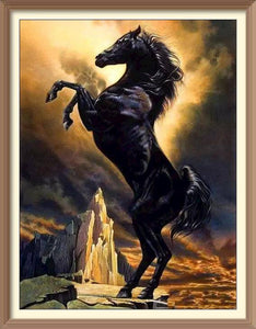 Mighty Black Horse - Diamond Paintings - Diamond Art - Paint With Diamonds - Legendary DIY  | Free shipping | 50% Off