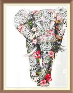 Flowers Elephant - Diamond Paintings - Diamond Art - Paint With Diamonds - Legendary DIY  | Free shipping | 50% Off