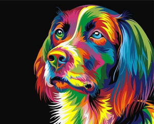 Multicolored Dog - Diamond Paintings - Diamond Art - Paint With Diamonds - Legendary DIY  | Free shipping | 50% Off