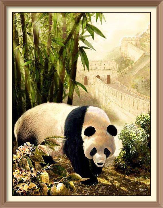 Panda Great Wall - Diamond Paintings - Diamond Art - Paint With Diamonds - Legendary DIY  | Free shipping | 50% Off