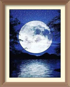 Silver Moon Blue Sky - Diamond Paintings - Diamond Art - Paint With Diamonds - Legendary DIY  | Free shipping | 50% Off
