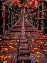 Wooden Bridge In The Autumn Forest - Diamond Paintings - Diamond Art - Paint With Diamonds - Legendary DIY  | Free shipping | 50% Off