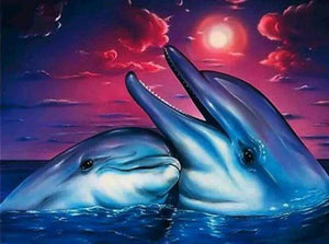 Loving Dolphins - Diamond Paintings - Diamond Art - Paint With Diamonds - Legendary DIY  | Free shipping | 50% Off