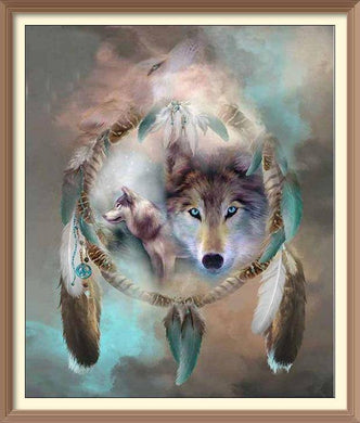 Wolf Dreams Of Peace - Diamond Paintings - Diamond Art - Paint With Diamonds - Legendary DIY - Best price - Premium - Free Shipping - Arts and Crafts