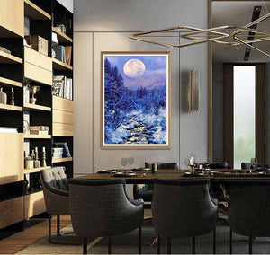 Winter Moon - Diamond Paintings - Diamond Art - Paint With Diamonds - Legendary DIY  | Free shipping | 50% Off