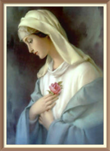 Blessed Mother Mary & Rose - Diamond Paintings - Diamond Art - Paint With Diamonds - Legendary DIY  | Free shipping | 50% Off