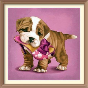 England Bulldog Puppy - Diamond Paintings - Diamond Art - Paint With Diamonds - Legendary DIY  | Free shipping | 50% Off