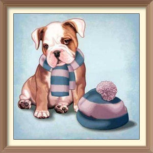 Boston Bulldog Puppy - Diamond Paintings - Diamond Art - Paint With Diamonds - Legendary DIY  | Free shipping | 50% Off