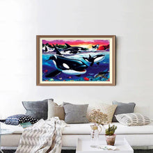 Whales on Sunset - Diamond Paintings - Diamond Art - Paint With Diamonds - Legendary DIY  | Free shipping | 50% Off
