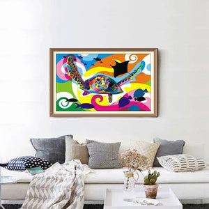 Multicolored Sea Turtle - Diamond Paintings - Diamond Art - Paint With Diamonds - Legendary DIY  | Free shipping | 50% Off