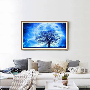 Full Moon Winter Tree - Diamond Paintings - Diamond Art - Paint With Diamonds - Legendary DIY  | Free shipping | 50% Off