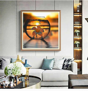 Dawn Over a Glass of Water - Diamond Paintings - Diamond Art - Paint With Diamonds - Legendary DIY  | Free shipping | 50% Off