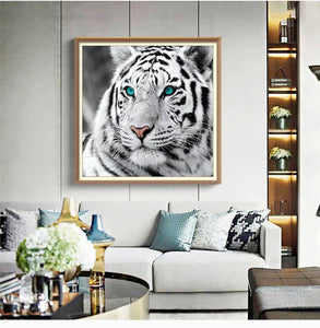 Blue Eyes White Tiger - Diamond Paintings - Diamond Art - Paint With Diamonds - Legendary DIY  | Free shipping | 50% Off