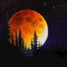 Red Moon of the Forest - Diamond Paintings - Diamond Art - Paint With Diamonds - Legendary DIY  | Free shipping | 50% Off